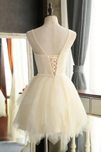 Mini robes de bal courtes en tulle charmantes, robes de soirée PG127