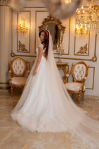 Robes de mariée modernes longues sans manches en dentelle, coupe trapèze