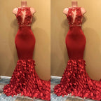 Robe de bal sirène modeste sans manches 