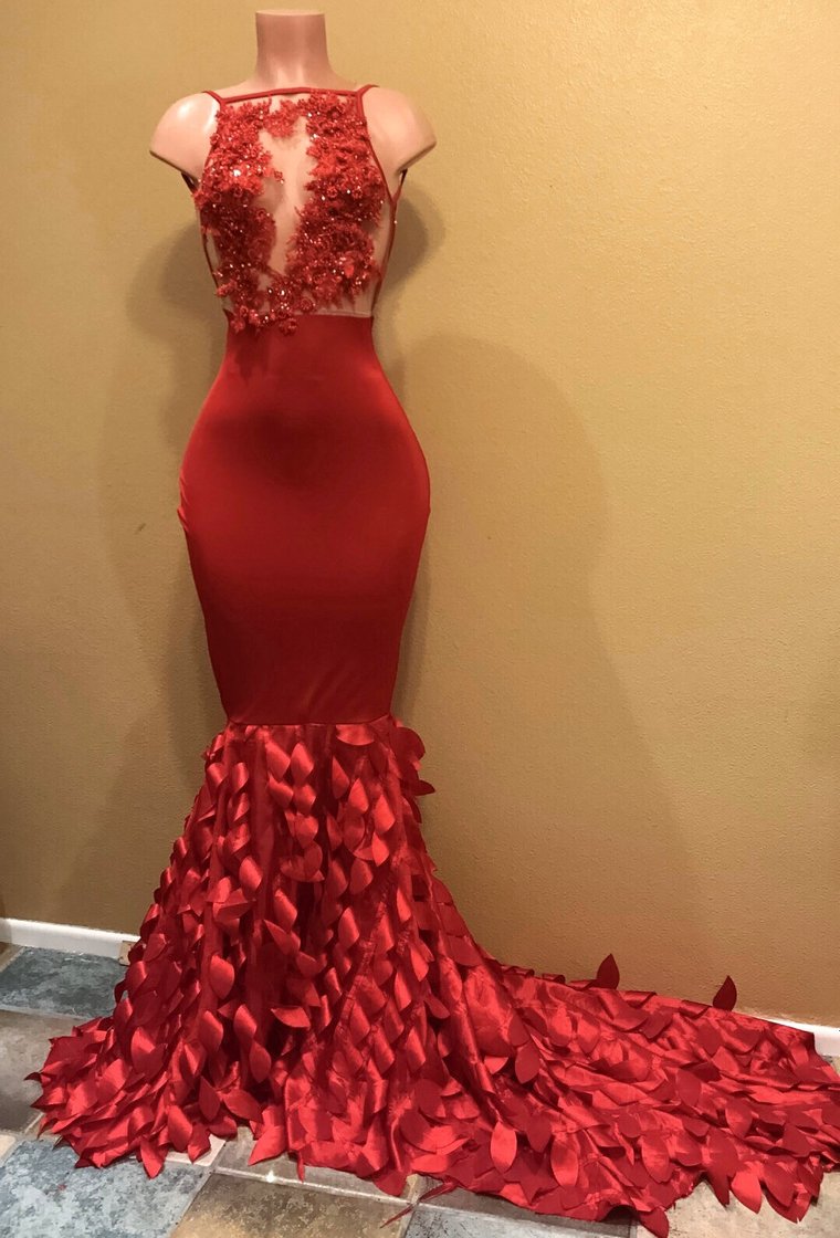 Robe de bal sirène modeste sans manches 