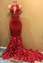 Robe de bal sirène modeste sans manches 