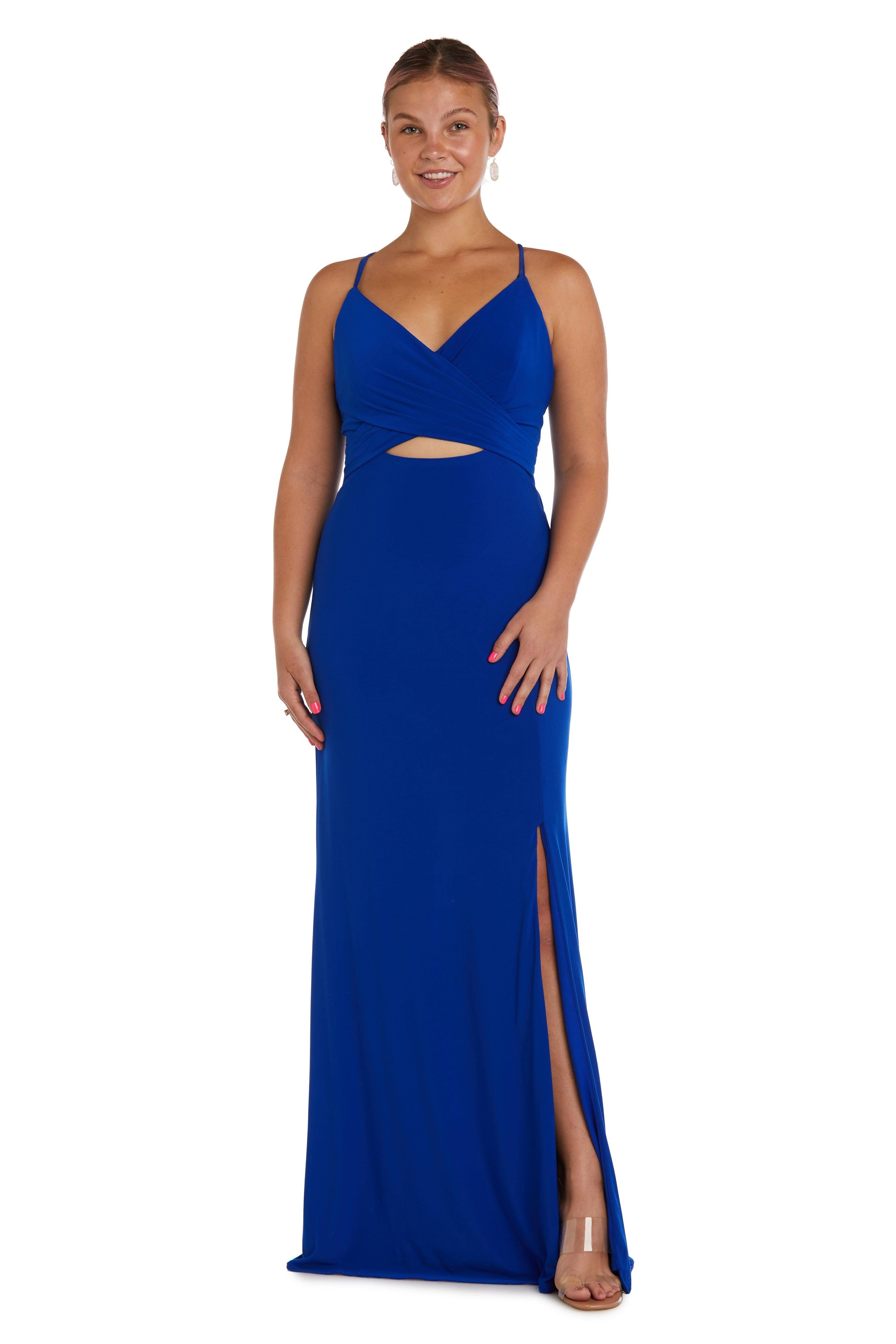 Long Spaghetti Strap Prom Dress