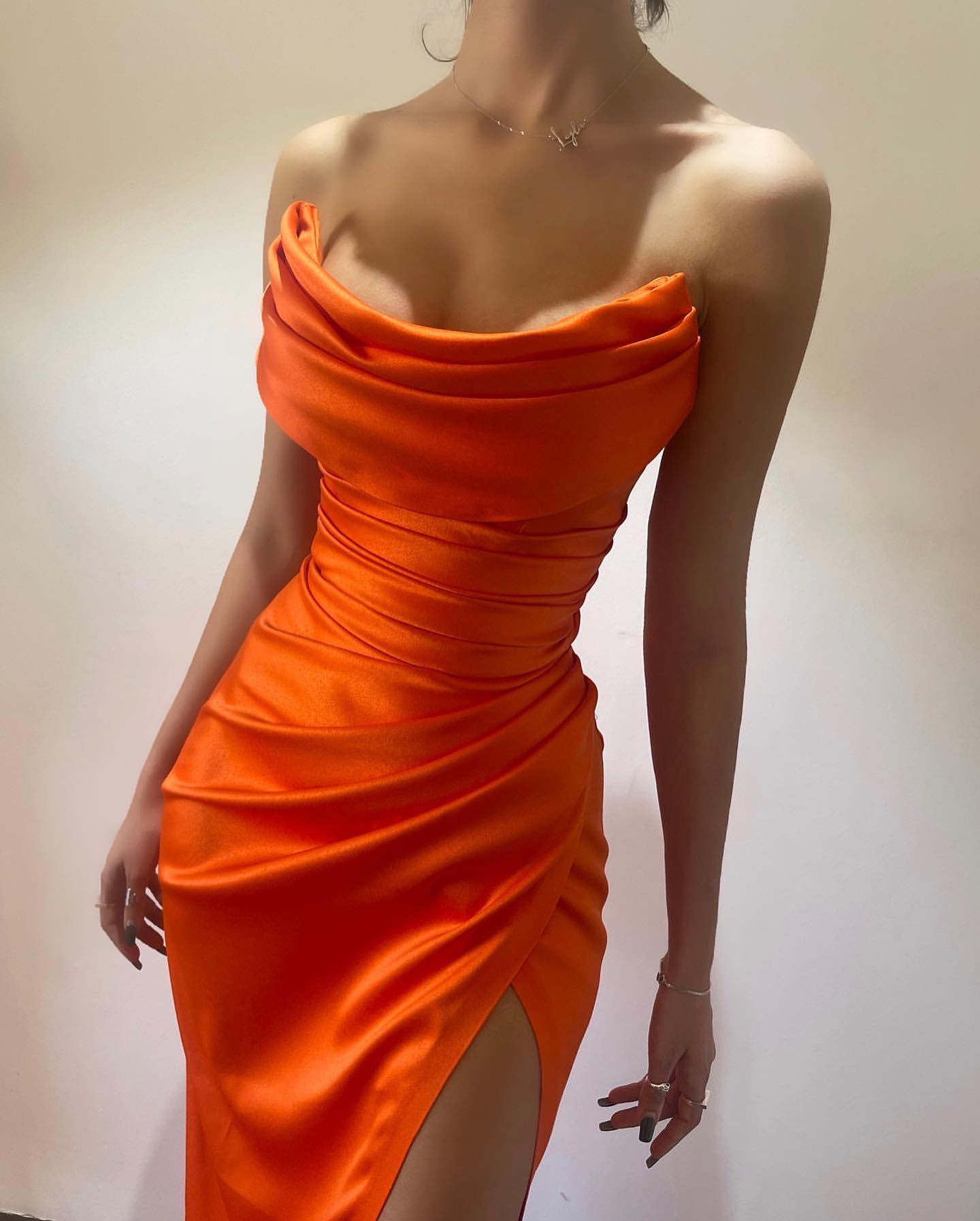 Nouveauté : Robes de soirée bustier élégantes, longueur cheville, fente longue, disponibles en ligne