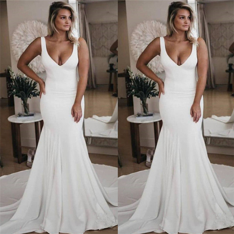 Vestido de novia sin mangas con apliques florales y escote corazón, recién llegado.