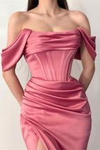 New Arrival Off-the-Shoulder Mermaid Evening Party Gowns Long Slit Online