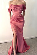 New Arrival Off-the-Shoulder Mermaid Evening Party Gowns Long Slit Online