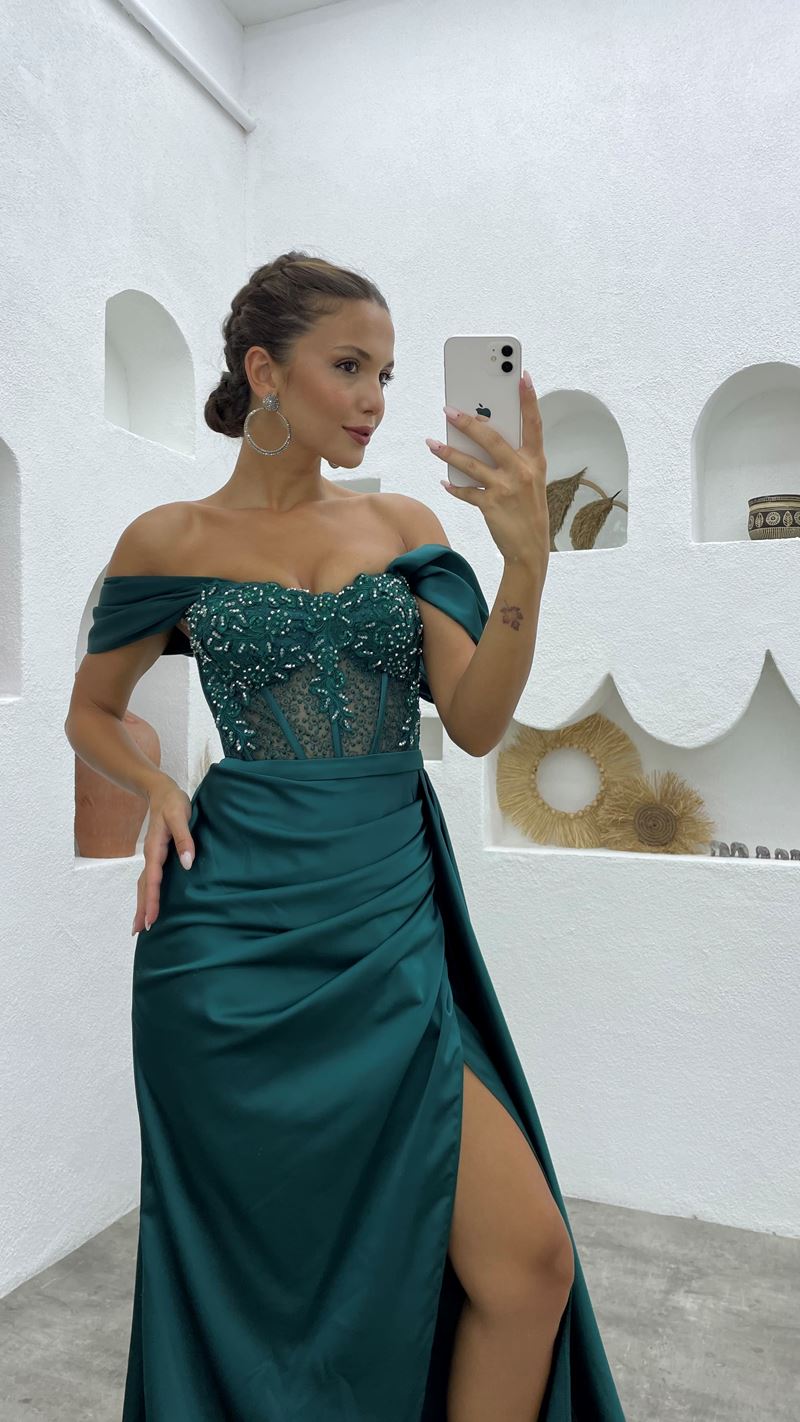 Nouveauté : Robes de soirée sirène sans manches à épaules dénudées et fente longue, disponibles en ligne