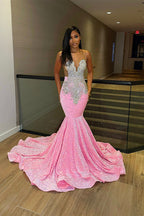Nouvelle robe de soirée sirène sans manches à sequins et volants, longue,