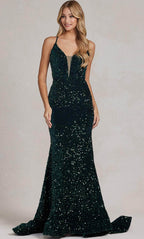 Robe de bal sirène à paillettes