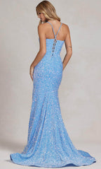 Robe de bal sirène à paillettes