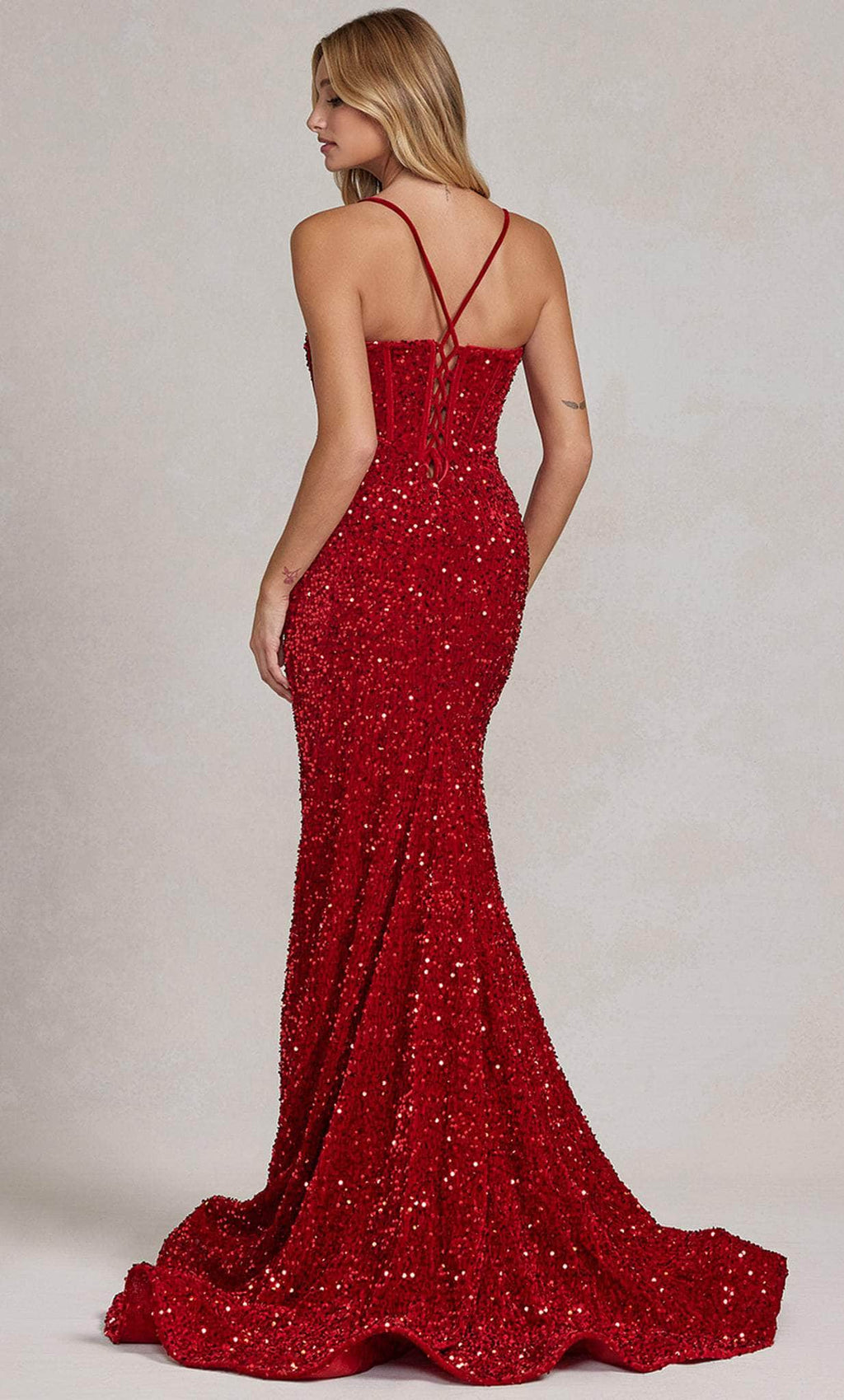 Robe de bal sirène à paillettes