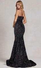 Robe de bal sirène à paillettes