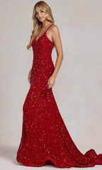 Robe de bal sirène à paillettes