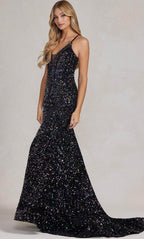 Robe de bal sirène à paillettes