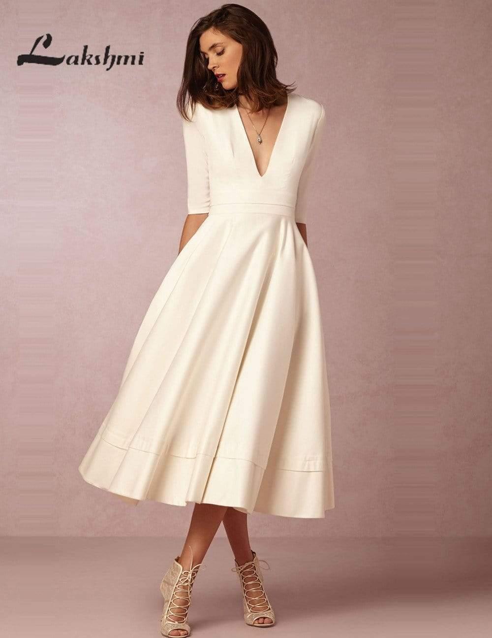 Baoleely 2025 Wedding Dress Half Sleeves Vintage Bridal Gown