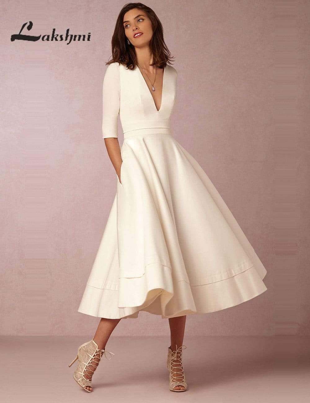 Baoleely 2025 Wedding Dress Half Sleeves Vintage Bridal Gown