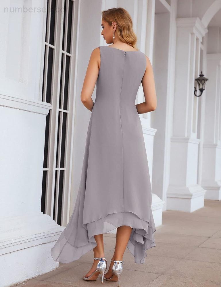 Vestidos de chifón de talla grande para la madre de la novia con chaqueta, vestidos formales para boda SY28073 