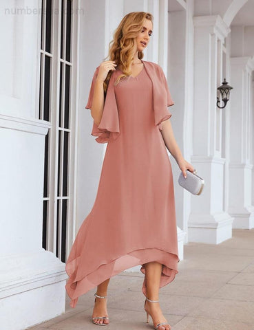 Vestidos de chifón de talla grande para la madre de la novia con chaqueta, vestidos formales para boda SY28073 