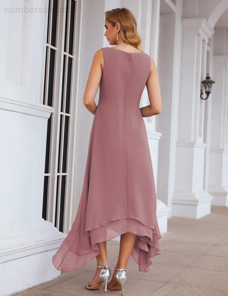Vestidos de chifón de talla grande para la madre de la novia con chaqueta, vestidos formales para boda SY28073 