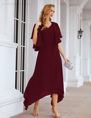 Vestidos de chifón de talla grande para la madre de la novia con chaqueta, vestidos formales para boda SY28073 