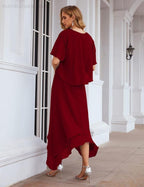 Vestidos de chifón de talla grande para la madre de la novia con chaqueta, vestidos formales para boda SY28073 