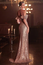 Sequins Long Formal Prom Dress