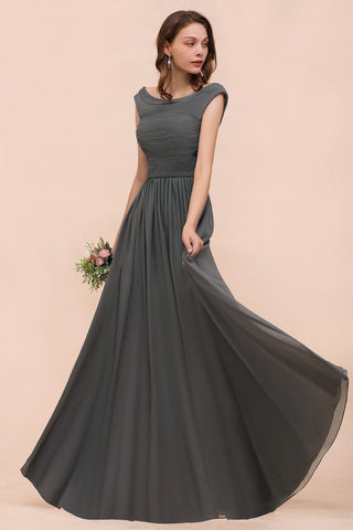 Off the Shoulder Front Side Split Bridesmaid Dress A-line Wedding Guest Dress