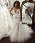 Robe de mariée sirène épaules dénudées WD510