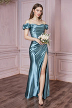 Ruched Bodycon Dress Off Shoulder Prom Gown
