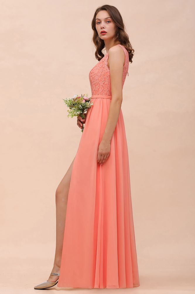 Robe de demoiselle d'honneur asymétrique à fleurs, fendue sur le côté, avec poche. Robe de cérémonie formelle pour invitée à un mariage.