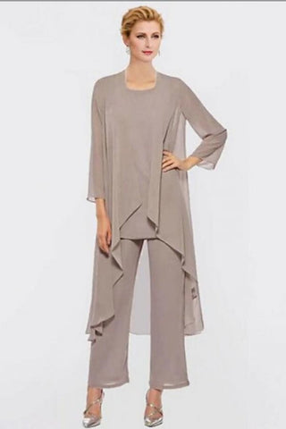 Pantsuit Mother of the Bride Dress Plus Size Elegant Chiffon Bridesmaid Dress