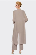Tailleur-pantalon, robe de la mère de la mariée grande taille, élégante robe de demoiselle d'honneur en mousseline