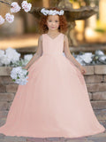 Elegante vestido de princesa de satén y tul para niña de las flores 