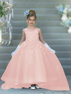 Vestido de baile de princesa Serenity con apliques de encaje y adornos de mariposas 