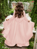 Vestido asimétrico de satén de corte A para niña de las flores