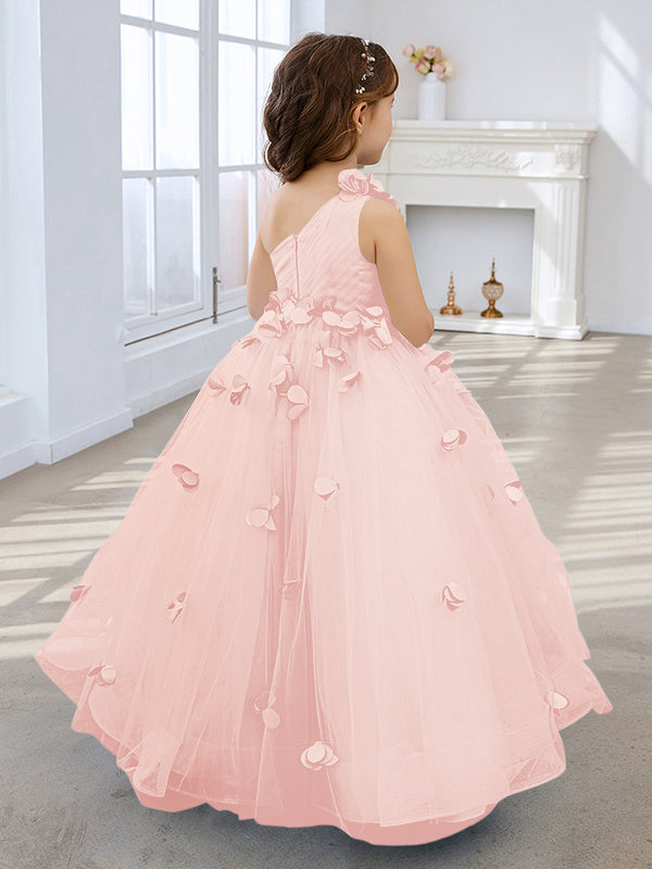 Vestido de princesa/vestido de tul hasta el suelo para niña de las flores 