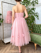 Pandora | Robe de bal bustier rose clair princesse à fleurs
