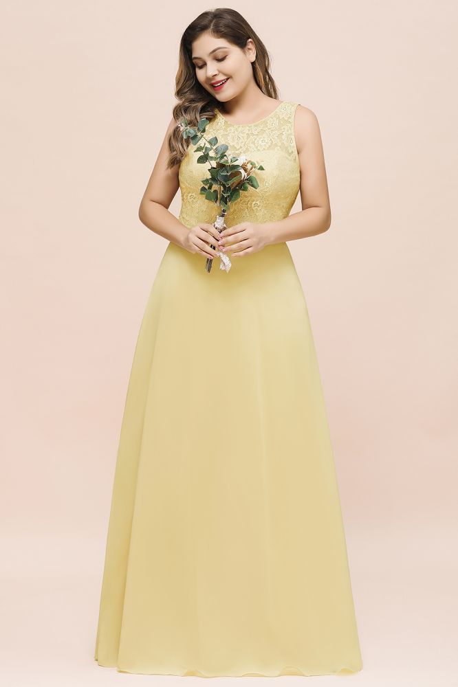Vestido de dama de honor floral de talla grande, corte en A, sin mangas, estilo maxi, para niñas y mujeres