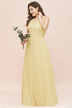Vestido de dama de honor floral de talla grande, corte en A, sin mangas, estilo maxi, para niñas y mujeres