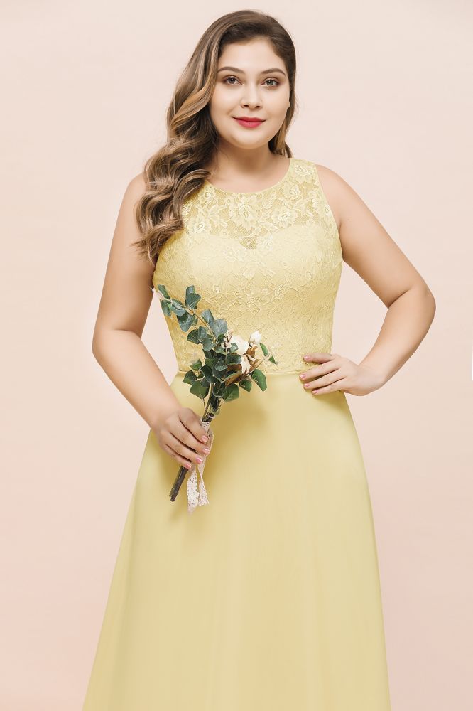 Vestido de dama de honor floral de talla grande, corte en A, sin mangas, estilo maxi, para niñas y mujeres