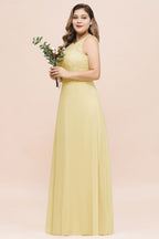 Vestido de dama de honor floral de talla grande, corte en A, sin mangas, estilo maxi, para niñas y mujeres
