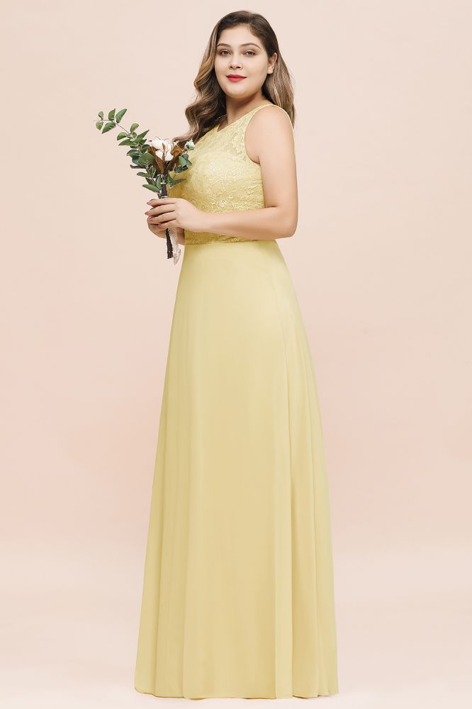 Vestido de dama de honor floral de talla grande, corte en A, sin mangas, estilo maxi, para niñas y mujeres