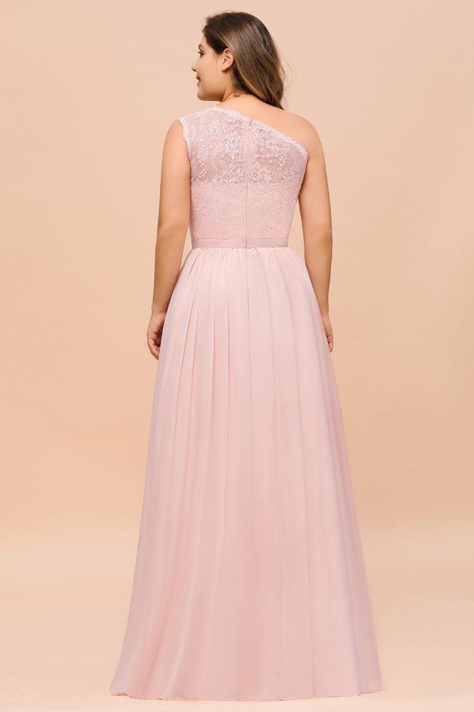 Vestido de dama de honor de talla grande, sin mangas, corte A, con abertura lateral larga, ideal para bodas y fiestas.