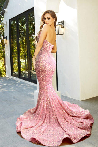 Robe de bal longue sans bretelles