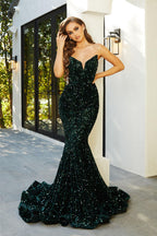 Strapless Long Prom Dress
