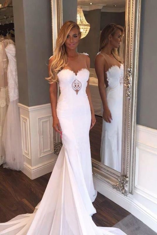 Robe de plage longue fourreau sans manches ornée de dentelle, élégante robe de mariée