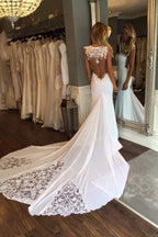 Robe de plage longue fourreau sans manches ornée de dentelle, élégante robe de mariée