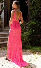 Beaded Sheath Prom Gown