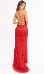 Embellished Scoop Neck Prom Gown