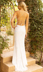 Embellished Scoop Neck Prom Gown